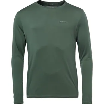 Pánské tričko Pánské triko Arcore TOUKI 2XL Tmavě zelená, Stříbrná