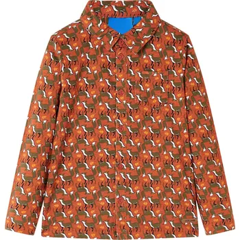 Chlapecká košile vidaXL Dětská košile světle rezavá 140 [13348]