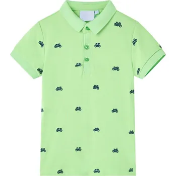 Chlapecká košile vidaXL Dětská polokošile neonově 92 [12164] Barva: Zelená