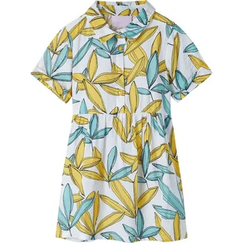 Dívčí šaty vidaXL Dětské šaty ecru 140 [11518]