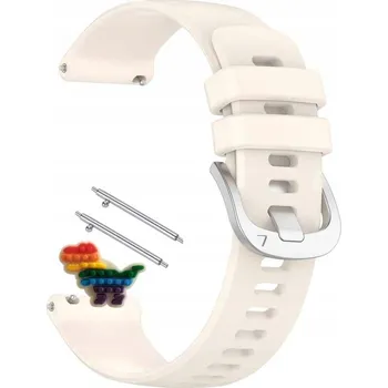 Příslušenství k chytrým hodinkám Pásek Řemínek pro Huawei Watch GT 5 41 mm, silikonová spona stříbrná béžová