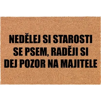Rohožka Kokosová Vstupní Rohožka Domů Veselý Dárek Nebojte se Psa
