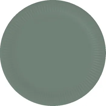 Talíř Papírové talířky na párty tmavě zelené, na jedno použití, 18 cm, 6 ks, Congee