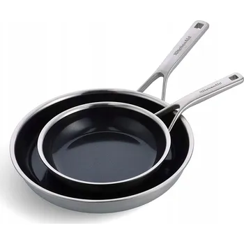 Pánev Tradiční pánev KitchenAid Multi-Ply Stainless Steel 28 cm s nepřilnavým povrchem