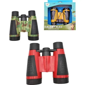 Hračka pro nejmenší Dalekohled dětský barevný 9cm různé barvy plastový triedr v krabičce | 13457