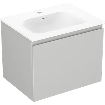 Koupelnový nábytek Mexen Orio koupelnová skříňka 60 cm s umyvadlem Vela, 1 zásuvka, šedá matná/bílá matná - 91A10-06047-1-BF62-W23M01 Skříňky s umyvadlem