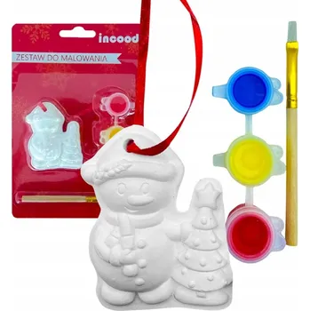 Vánoční dekorace Vánoční Koule k malování pro děti s barvami Mikuláš