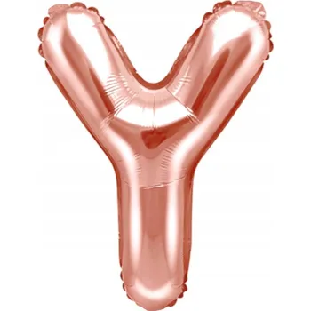 Balónek Fóliový balónek Písmeno "Y" růžovo-zlatý 82 cm