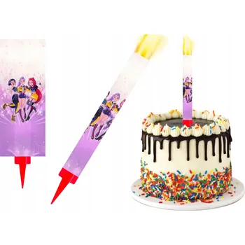Dortová svíčka FONTÁNA DORTOVÁ SVÍČKA DORTOVÝ OHŇOSTROJ KPop DEMON HUNTERS Huntrix Saja 4