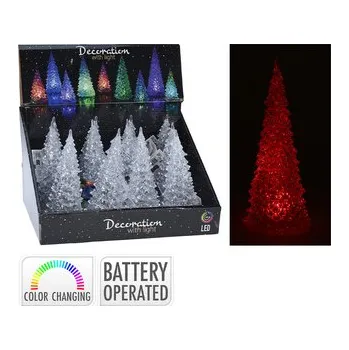 Vánoce Akrylový vánoční stromek 170 mm s LED světlem - měnící se barvy