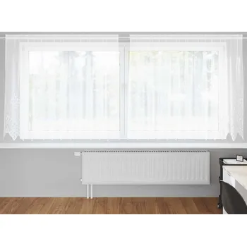 Markýza vidaXL Čipkový Závěs se záclonami Bílá 160 x 300 cm Polyester [4107895]