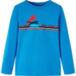 vidaXL Dětské tričko s dlouhým rukávem kobaltově 116 [13296] Barva: Modrá