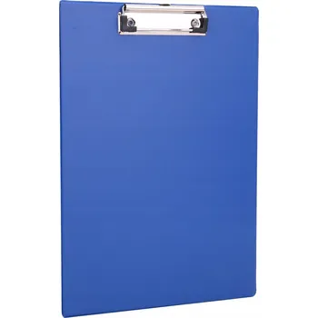 Podložka s klipem A4, psací podložka, modrá Deli