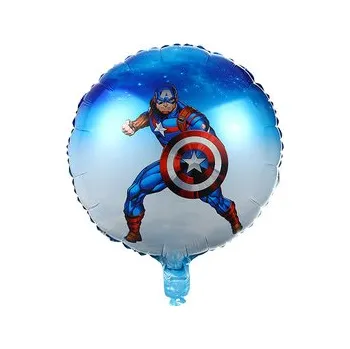 Balónek Fóliový balónek Kapitán Amerika, modrý, 45 cm (18")