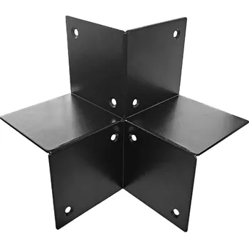 Tesařské kování Trámová spojka pergolová, tvar Y, 85 mm, černá