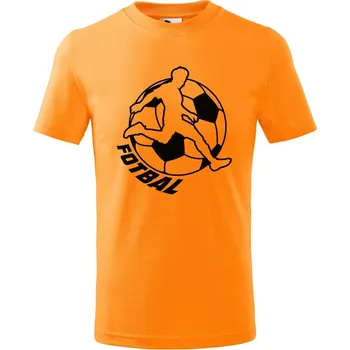 Chlapecké tričko Dětské fotbalové tričko s potiskem Fotbal Velikost: 158/12 let, Barva trička: Tangerine orange