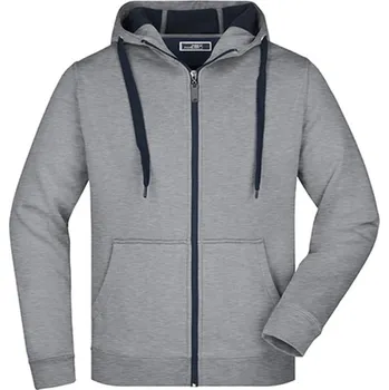Pánská mikina James&amp;Nicholson Pánská mikina JN355 Sports Grey (Heather)-Navy S