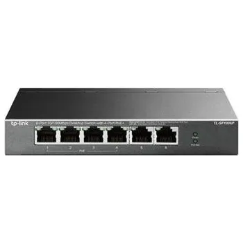 Switch TP-Link TL-SF1006P [6-Port 10/100Mbps Desktop Switch with 4-Port PoE+]