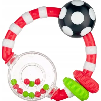 Chrastítko s barevnými korálky Canpol Babies Chrastítko zeleno-modré