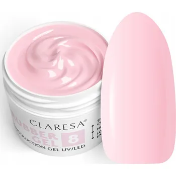 Lak na nehty Claresa Stavební Gel na nehty Rubber Gel 90 g 8 Velmi světle studená růžová
