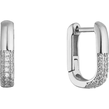 Šperk Stříbrné náušnice hranaté oválky 11782.1