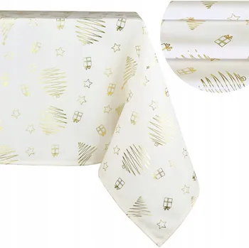 ubrus UBRUS VODĚODPUDIVÝ NA VÁNOČNÍ STŮL 110x160 CM, ODPUZUJE SKVRNY