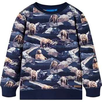 Chlapecká mikina vidaXL Dětská mikina námořnicky modrá 140 [12788]