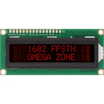 Bezpečnostní kamera Displej ACS Wyświetlacz LCD 1602 FFSTN Czerwony