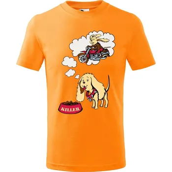 Chlapecké tričko Dětské tričko s potiskem Psí sen Velikost: 158/12 let, Barva trička: Tangerine orange