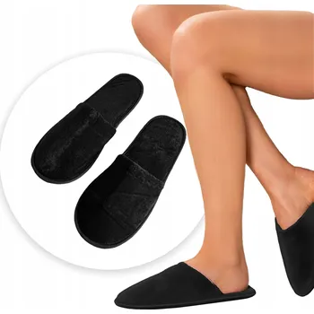 Dámská obuv Sandály papuče pro hotelové hosty, zakryté černou barvou, 29 cm - 1 pár