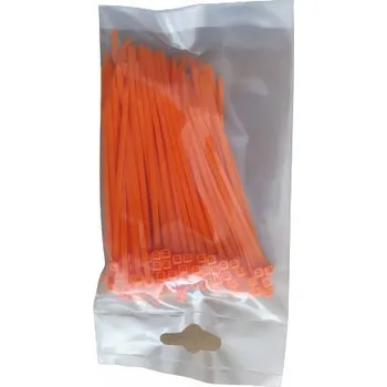 Organizace kabelů Stahovací pásky 140x3,6mm 100ks oranžové