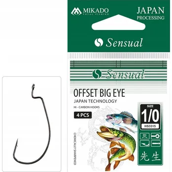 Rybářský háček Háčky s protihrotem Mikado Sensual Offset Big Eye, velikost 4, ks