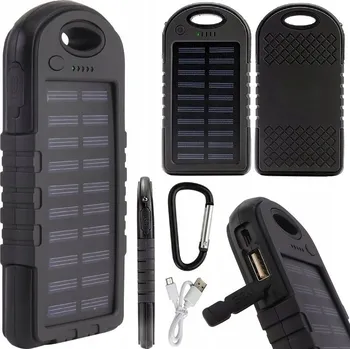 Powerbanka POWERBANK SOLÁRNÍ NABÍJEČKA 5000mAh USB MICRO-USB SVÍTILNA