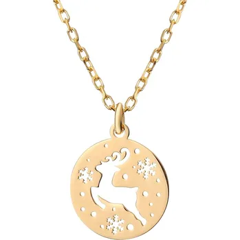 Náhrdelník Pozlacený stříbrný náhrdelník - sob - AP536-8404