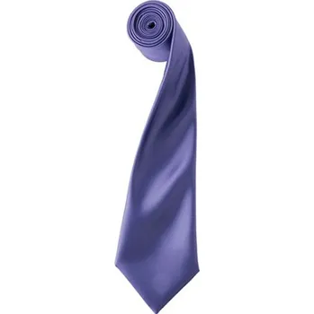 Kravata Premier Workwear Pánská saténová kravata PR750 Purple -ca. Pantone 269 144 x 8,5 cm