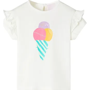 Chlapecké tričko vidaXL Dětské tričko ecru 92 [11529]