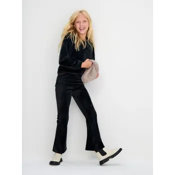 Dívčí mikina Sinsay - Velurová mikina s kulatým výstřihem - černá - 096GC-99X - 096GC-99X-152