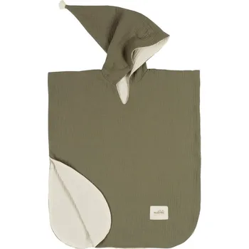 Khaki mušelínové dětské pončo velikost M – Malomi Kids ID_1589128