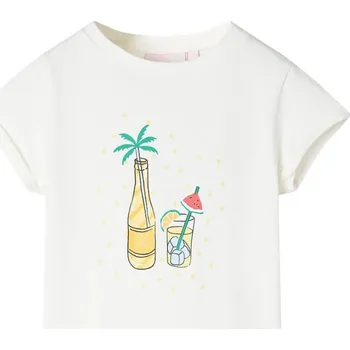 Chlapecké tričko vidaXL Dětské tričko ecru 104 [11490]