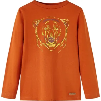 Chlapecké tričko vidaXL Dětské tričko s dlouhým rukávem světle 104 [13160] Barva: Rezavá