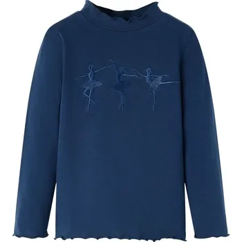 Chlapecké tričko vidaXL Dětské tričko s dlouhým rukávem jasně 116 [13711] Barva: Námořnická modrá