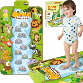 Hrací deka Vzdělávací Podložka Hudební Zvířátka Pro Děti Interaktivní Podlahová