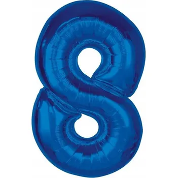 Balónek Fóliový balónek Smart, číslice 8, modrý, 92 cm AA