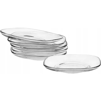 Kvadratní podšálek pod hrnek, šálek, na zákusek 124mm sada 6 ks