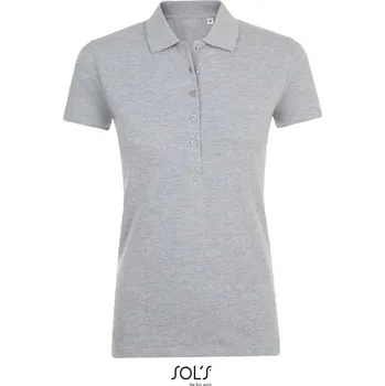 Pánské tričko SOL's Collection Polokošile Phoenix Women, elastická, krátký rukáv, dámská COT25170907704-grey melang XL Melír šedá