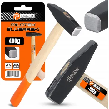 Kladivo Kladivo ZÁMEČNICKÉ 400 g Tesařské kladivo DŘEVĚNÁ rukojeť Stavební OCELOVÉ