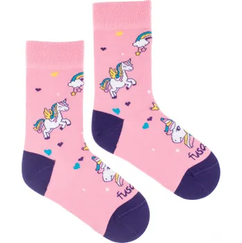 Dámské oblečení Dětské ponožky Jednorožec s duhou M (27-30)