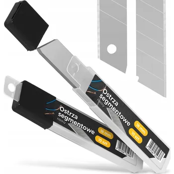 Pracovní nůž 20x ČEPELE PRO ŘEZACÍ NŮŽ 18 mm Segmentové Lámací Vyměnitelné Náhradní 6Z-T