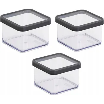 Dóza na potraviny ROTHO SADA 3 NÁDOB NA POTRAVINY PRO SYPKÉ PRODUKTY 0,5L GRAFITOVÁ LOFT