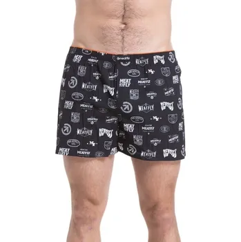 Trenýrky Pánské trenýrky Meatfly Agostino Double Pack černá/černá XL